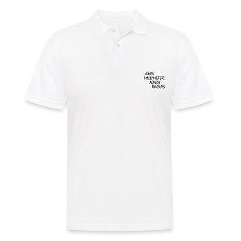 kein millimeter nach rechts - Männer Poloshirt - Weiß - Vorne - Kai (181cm)