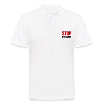 Stop genocide - Men's Polo Shirt - white - Front - Kai (181cm)