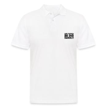Nous sommes en grève jusqu’à ce que vous agissiez - Polo Homme - blanc - Devant - Kai (181cm)
