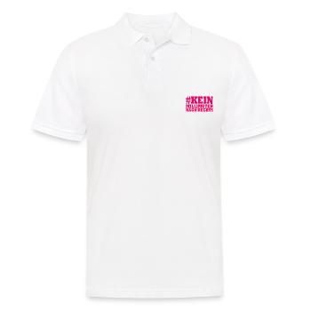 kein millimeter nach rechts - Männer Poloshirt - Weiß - Vorne - Kai (181cm)