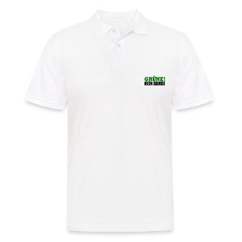 Grüne Nein Danke - Männer Poloshirt - Weiß - Vorne - Kai (181cm)