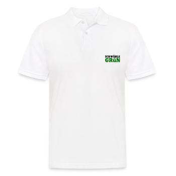 Die grünen - Männer Poloshirt - Weiß - Vorne - Kai (181cm)