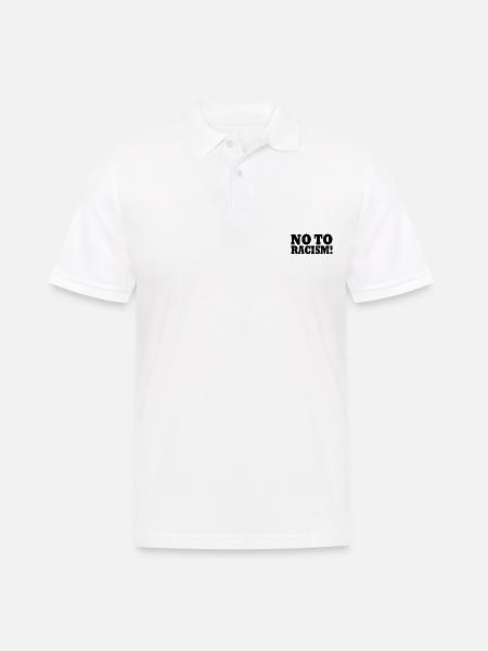 Nej til racisme - Herre poloshirt - hvid
