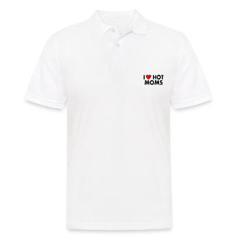 I love hot moms - Männer Poloshirt - Weiß - Vorne - Kai (181cm)