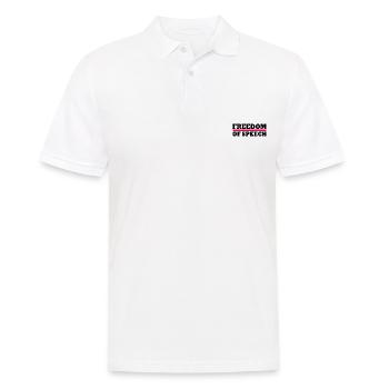 Freedom of speech - Männer Poloshirt - Weiß - Vorne - Kai (181cm)