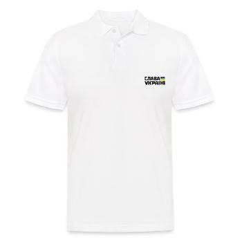 Slava ukraini - Männer Poloshirt - Weiß - Vorne - Kai (181cm)
