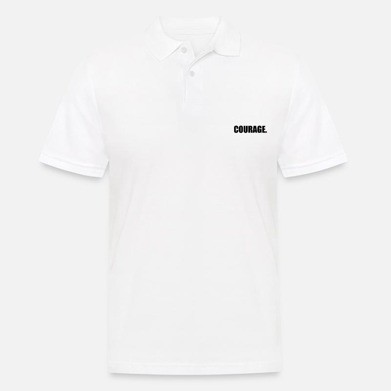Courage - Männer Poloshirt - Weiß