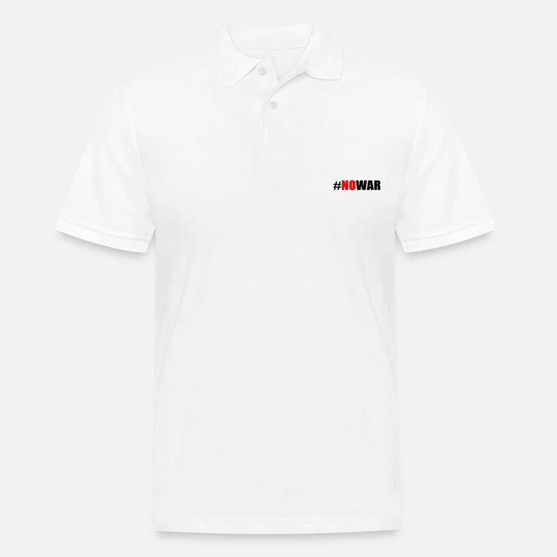No war - Männer Poloshirt - Weiß