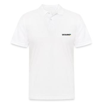 Ukraine - Männer Poloshirt - Weiß - Vorne - Kai (181cm)