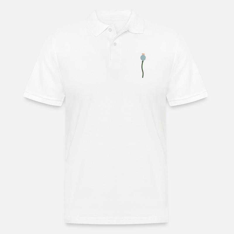 Mohn Kapsel - Männer Poloshirt - Weiß