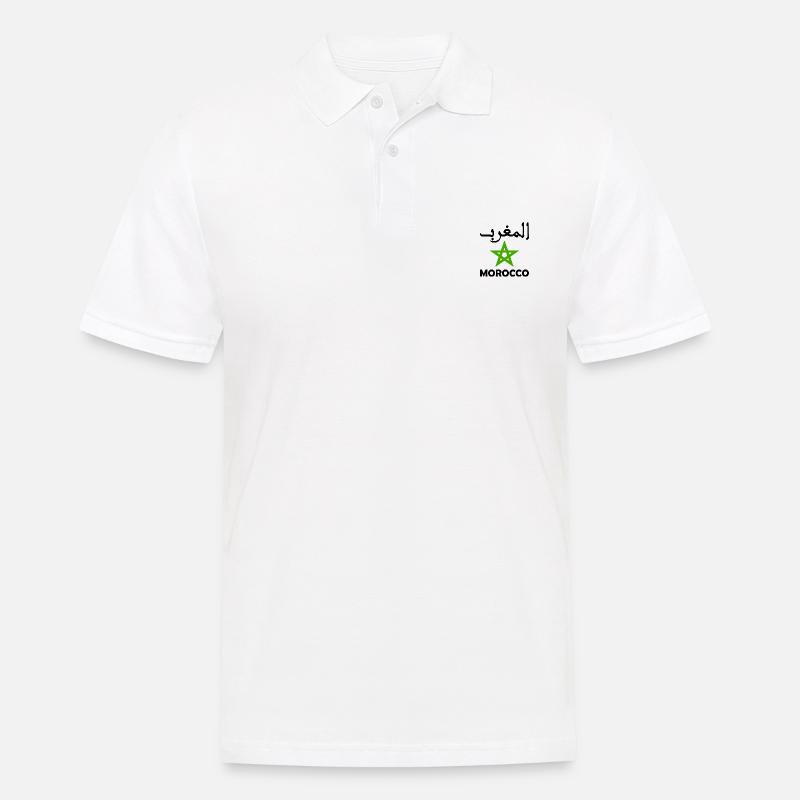 Marokko - Männer Poloshirt - Weiß