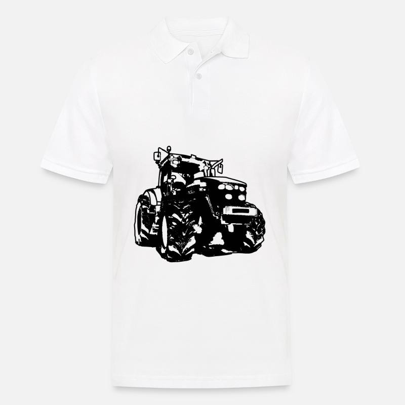 Traktor - Männer Poloshirt - Weiß