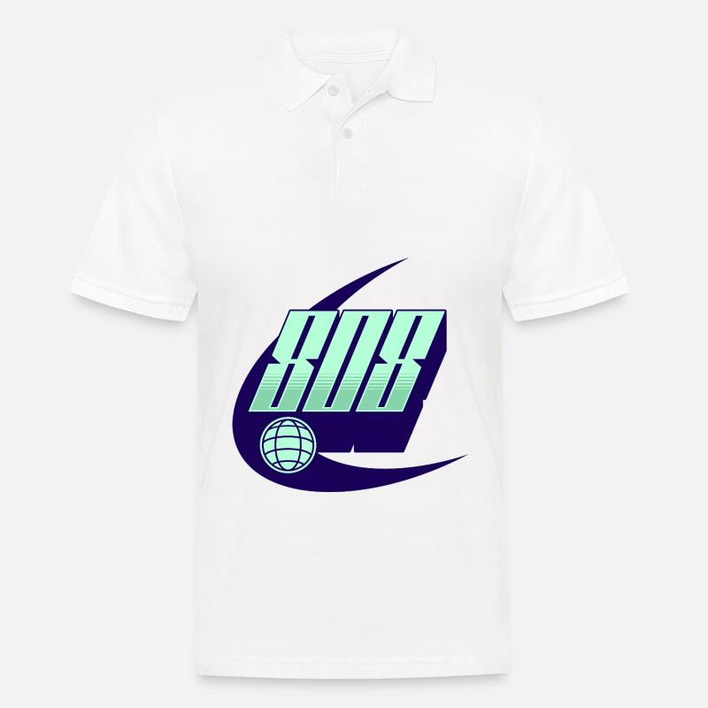 808 Analog SYNTHESIZER Drum Machine - Männer Poloshirt - Weiß