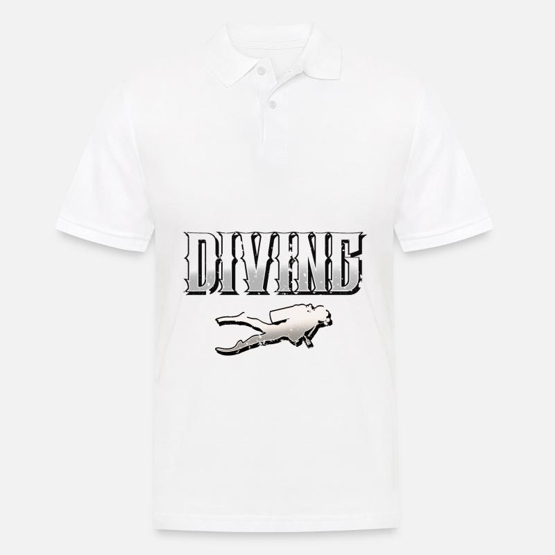 Taucher Tauchen - Männer Poloshirt - Weiß
