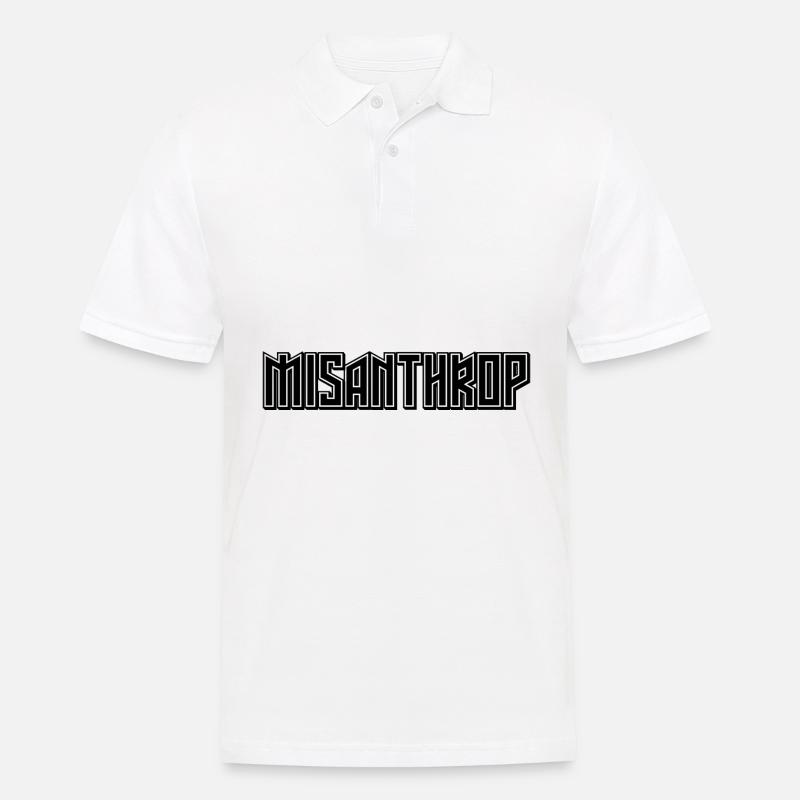 Misanthrop - Männer Poloshirt - Weiß