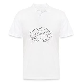 Cancer - one line drawing - Men's Polo Shirt - white - Front - Kai (181cm)