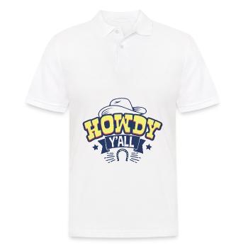 Cowboy cheval cavalier - Polo Homme - blanc - Devant - Kai (181cm)