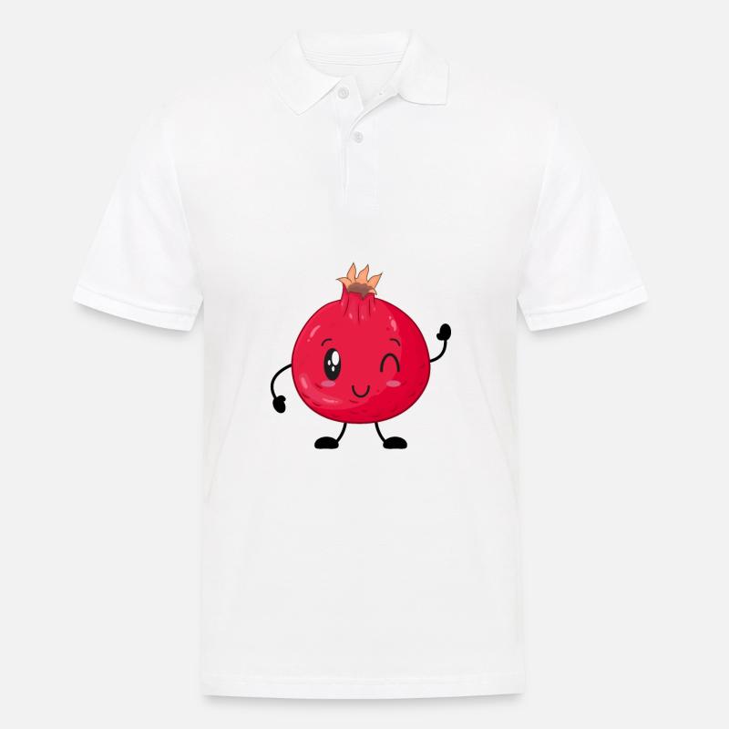 Granatapfel - Männer Poloshirt - Weiß