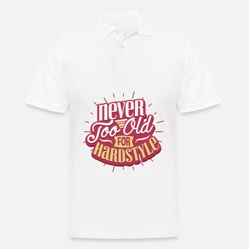 Hardstyle Techno - Männer Poloshirt - Weiß