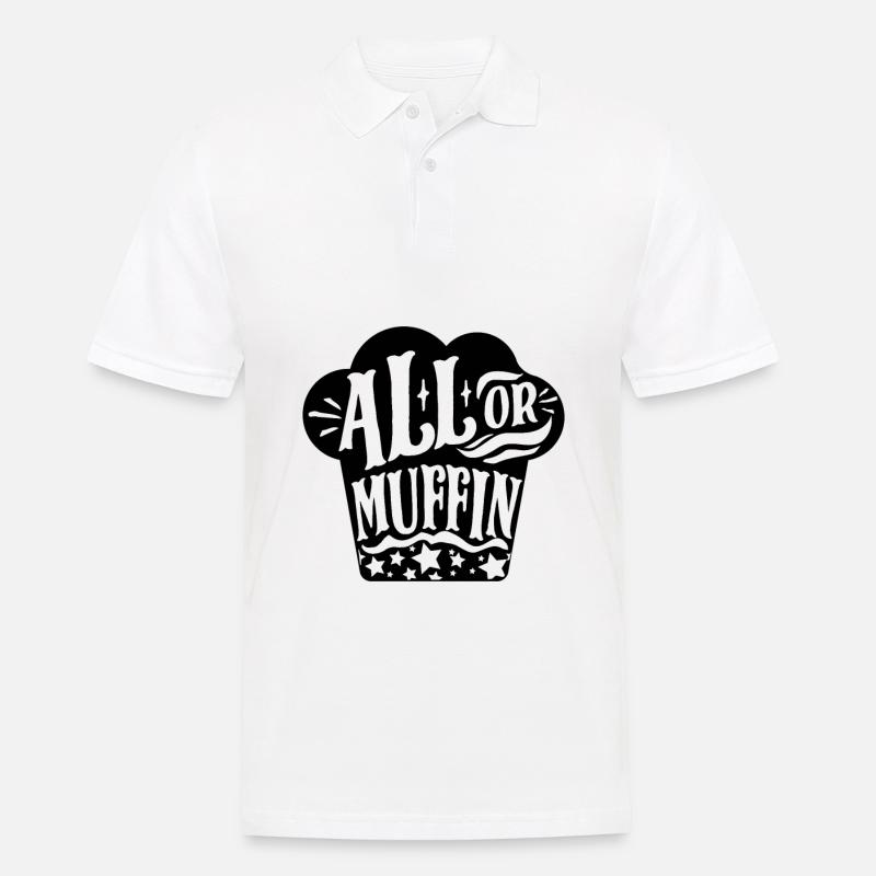 Muffin Backen Bäcker - Männer Poloshirt - Weiß