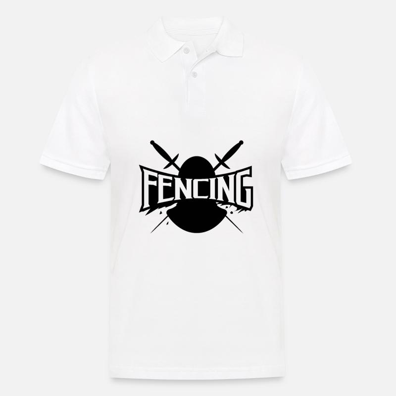 Fechten - Männer Poloshirt - Weiß