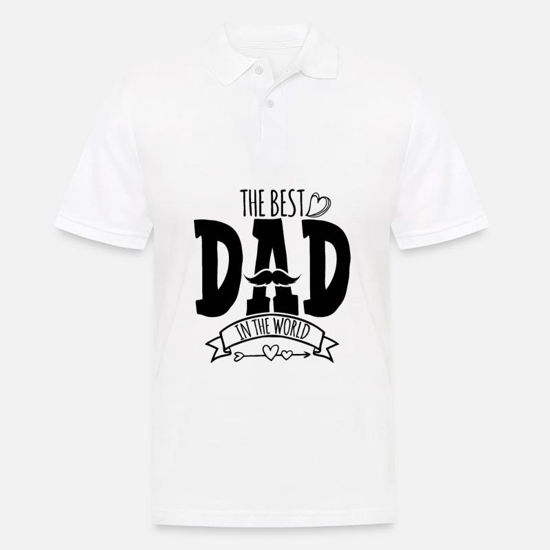 Vatertag Geschenk Bester Papa - Männer Poloshirt - Weiß