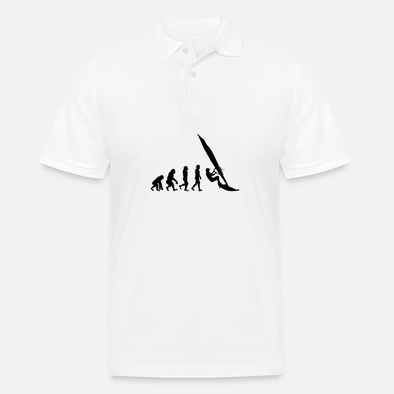Windsurfing Evolution Wind Surfer - Men's Polo Shirt - white