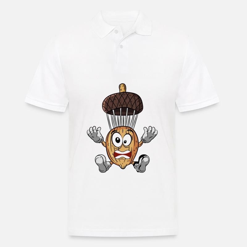 Eichel Fallschirmspringen - Männer Poloshirt - Weiß