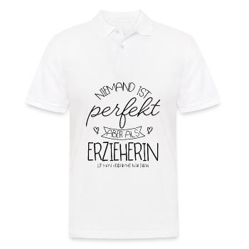 Erzieherin - Männer Poloshirt - Weiß - Vorne - Kai (181cm)