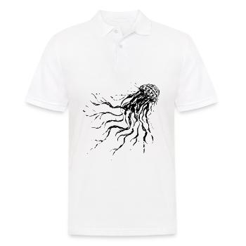 Jellyfish - Men's Polo Shirt - white - Front - Kai (181cm)