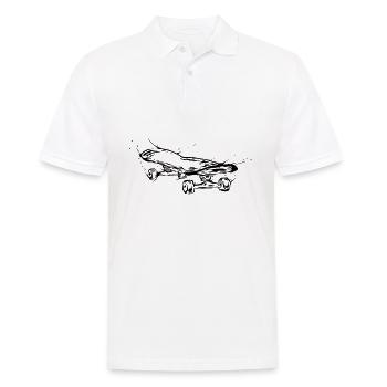 Skater Skateboard - Männer Poloshirt - Weiß - Vorne - Kai (181cm)