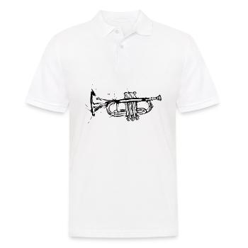 Trompete - Männer Poloshirt - Weiß - Vorne - Kai (181cm)