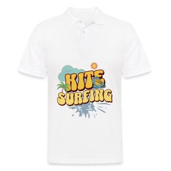 Kitesurf Kitesurfer Kiteboard - Polo Homme - blanc - Devant - Kai (181cm)