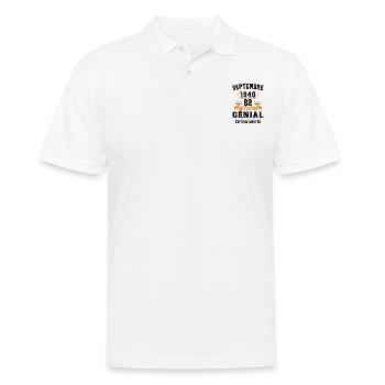 82 Ans Anniversaire Vintage Né(e) Septembre 1940 - Polo Homme - blanc - Devant - Kai (181cm)