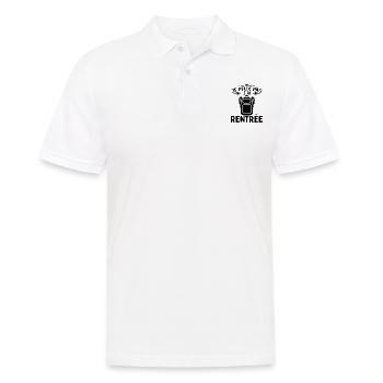 j'peux pas j'ai Rentrée Humour Rentrée Scolaire - Polo Homme - blanc - Devant - Kai (181cm)