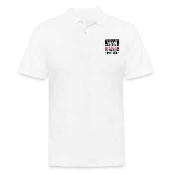 Je ne suis pas parfait mais Alsacien Alsace Cadeau - Polo Homme - blanc - Devant - Kai (181cm)