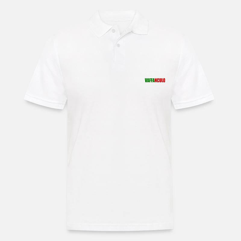 Vaffanculo - Männer Poloshirt - Weiß