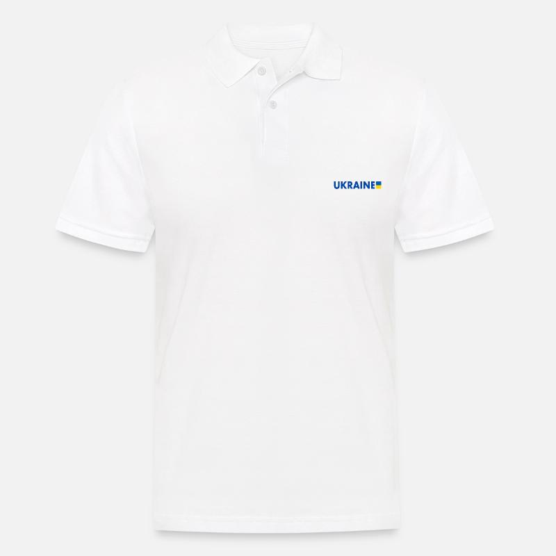 Ukraine - Männer Poloshirt - Weiß