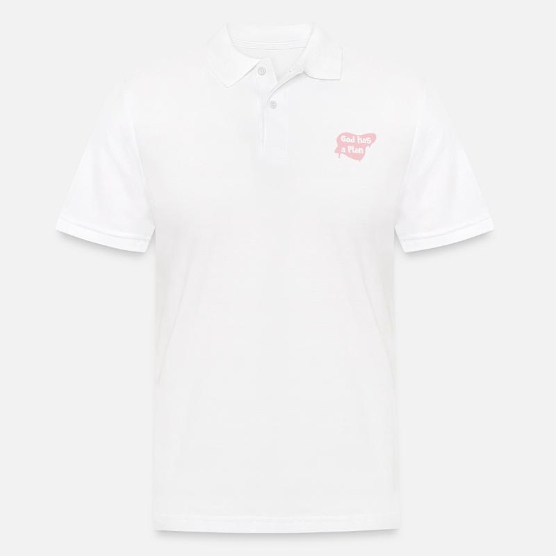 Gott hat einen Plan - Männer Poloshirt - Weiß