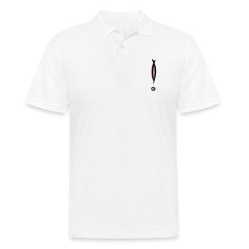 Dekoratives Ausrufezeichen. Handgezeichnet. - Männer Poloshirt - Weiß - Vorne - Kai (181cm)