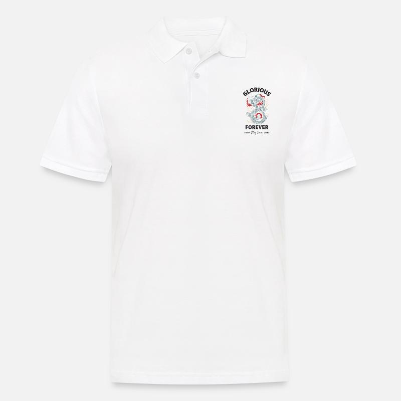 Glorious Forever_Dragon - Männer Poloshirt - Weiß