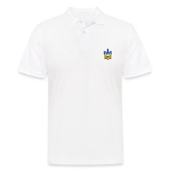 Ukraine - Männer Poloshirt - Weiß - Vorne - Kai (181cm)