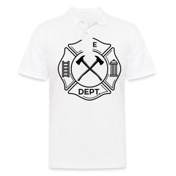 Feuerwehr Station Fire Department Zentrale - Männer Poloshirt - Weiß - Vorne - Kai (181cm)