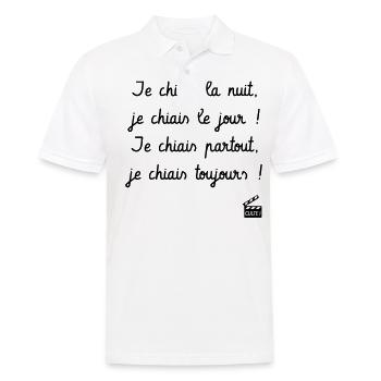 Je chiais la nuit, je chiais le jour... - Polo Homme - blanc - Devant - Kai (181cm)