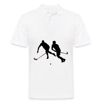 Floorball - Männer Poloshirt - Weiß - Vorne - Kai (181cm)