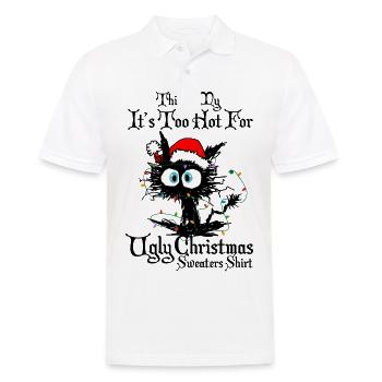 C’est mon pull de Noël trop chaud pour moche - Polo Homme - blanc - Devant - Kai (181cm)