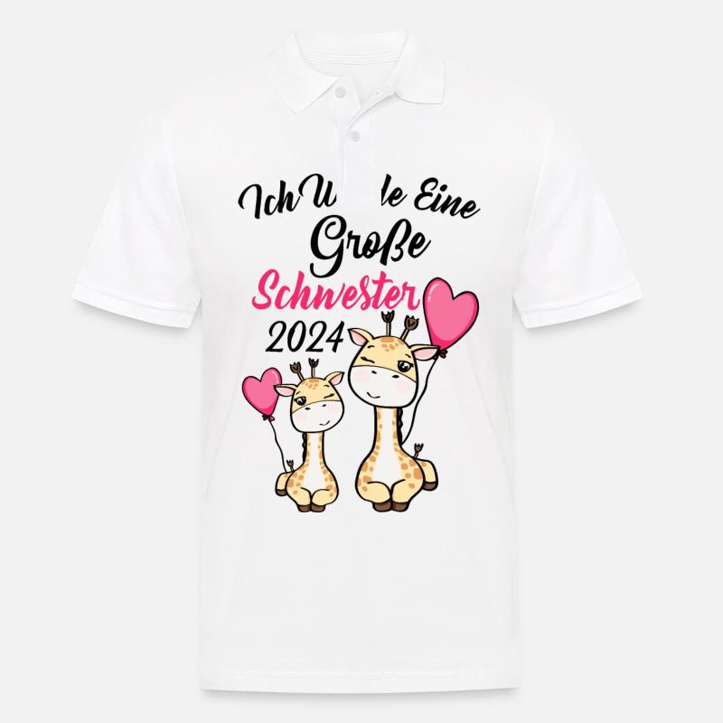 Große Schwester 2024 - Männer Poloshirt - Weiß