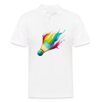 Badminton - Men's Polo Shirt - white - Front - Kai (181cm)