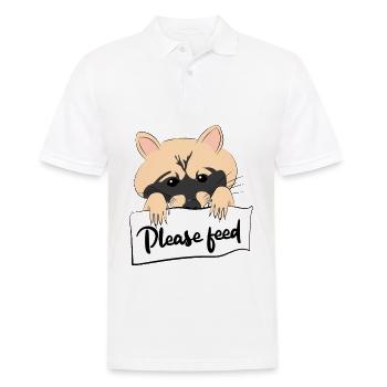Lustige Waschbär Sprüche Retro Waschbären Raccoon - Männer Poloshirt - Weiß - Vorne - Kai (181cm)