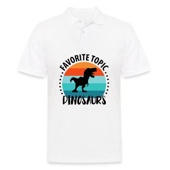Paleontology Dinosaurs - Men's Polo Shirt - white - Front - Kai (181cm)